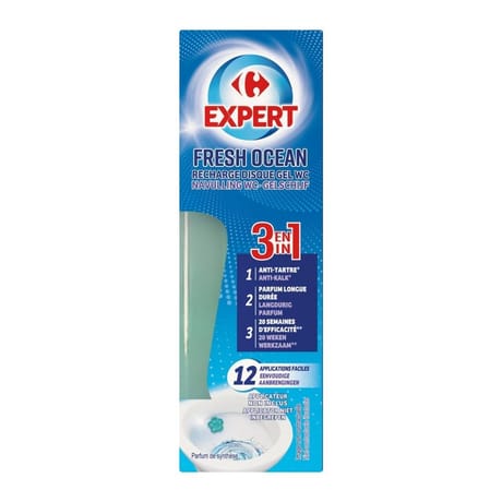 Carrefour rech. Disq gel wc marine x1