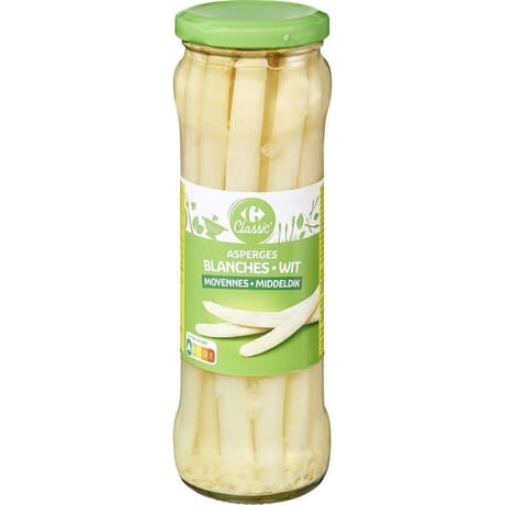 Carrefour classic' asperges blanches fines 205g