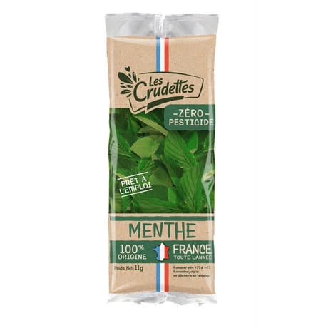 Les Crudettes menthe 100% France 11g