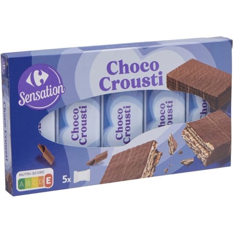 Carrefour sensation gaufrettes choco crousti 190g
