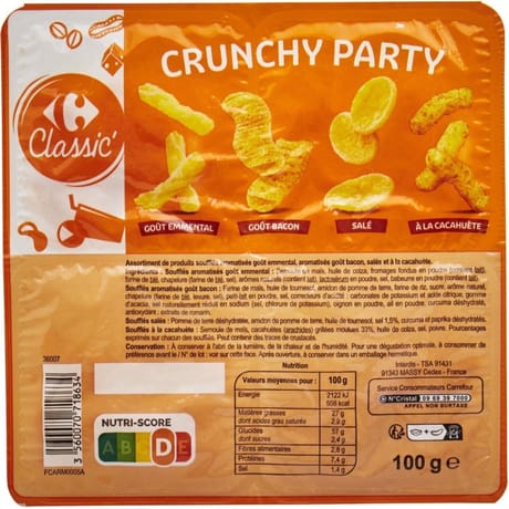 Carrefour classic' biscuits apéritifs assortiment 100g