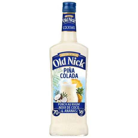 Cocktail pina colada old nick 70cl 16° a base de rhum