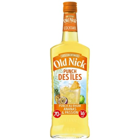 Old nick punch des iles cocktail à base de rhum 70cl 16%vol