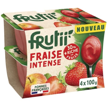 Frutii' compote pomme fraise 4x100g