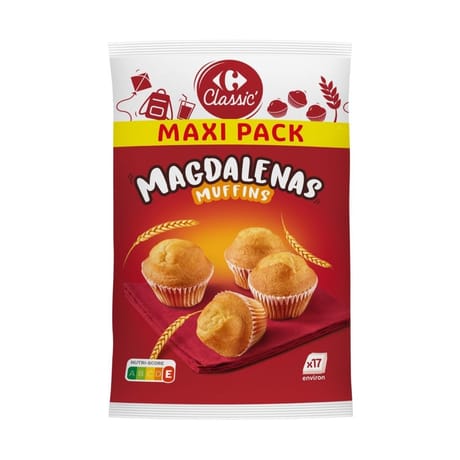 Carrefour classic muffins magdalenas 615g