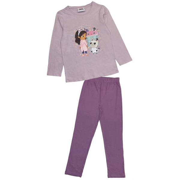 Pyjama long manches longues jersey fille VIOLET GABBY S DOLLHOUSE 5 ANS
