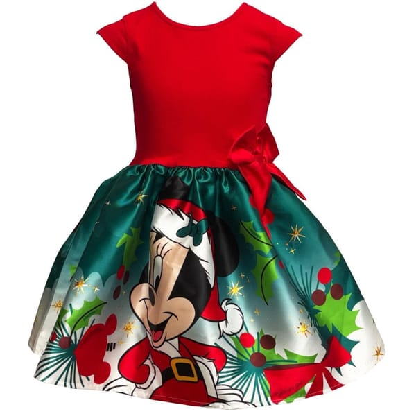 Robe manches courtes fille minnie ROUGE MINNIE 3 ANS