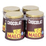 Malo lait pasteurisé emprésure sucré au chocolat 4x125g