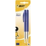 Bic 2 stylos bille m 10 clic bleu pointe moyenne rétractable