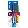 Pilot lot roller v-ball x3 + 1  0.5 noir bleu rouge + vert