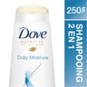 Dove shampooing 2 en 1 soin quotidien 250ml