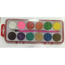 Lot de 12 pastilles de gouache + 1 pinceau