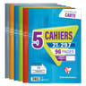Clairefontaine lot de 5 cahiers piqure 210x297 mm 96 pages seyes 90 grammes