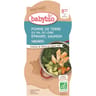 Babybio menu bols épinards saumon sans gluten 400g 8 mois 2x200g