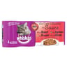 Whiskas pâtée pour chat 4 variétés en sauce 4x400g