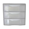 Sundis mini tour de rangement orgamix a4 3 tiroirs gris argent