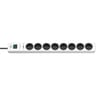 Hugo! -  socle 8 prises blanc 2m H05VV-F 3G1,5   parasurtenseur. 19.500A
