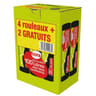 Cora lot 6x10 sacs poubelle 100l avec liens coulissants lot 4 + 2 offert