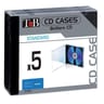 T'nb pack de 5 boîtiers simples format standard pour 1 CD CDTR05