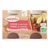 Babybio compote pomme fraise 6 mois sans gluten  2 x 130g