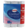 Cora papier toilette confort 24 rouleaux 3 plis blanc/bleu