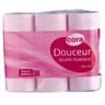 Cora papier toilette rose 2 plis 6 rouleaux