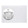 Clairefontaine 20 enveloppes auto adhésives 11.4x16.2 cm 120g coloris blanc irisé