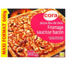 Cora pizza saucisse bacon fromage cuite feu bois 600g
