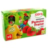 Cora kido gourdes compote de pomme fraise allégée en sucres 6x90g-540g
