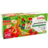 Cora kido compotes panachés allégées pomme,pomme fraise et pomme banane 12 x 90g