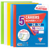 Clairefontaine Kover book lot de 5 cahiers piqure 24x32 translucide