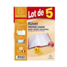 Exacompta lot de 5 protège cahier avec rabats pochettes 17x22 cm translucide assortis
