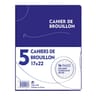 Lot de 5 cahiers 17x22 cm 96 pages seyes