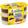 La Laitière Secret de mousse duo chocolat au lait et chocolat blanc 4x59g