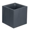 Pot carré volcania 40 cm double paroi anthracite 31 litres