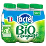 Lactel lait bio écrémé bouteille 6x50cl