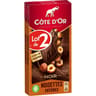 Côte d'or noir noisettes entières 2x180g-360g
