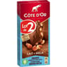 Côte d'or bloc lait amandes caramélisée et pointe de sel 2x180g-360g