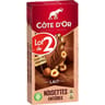 Côte d'or lait noisettes entières 2x180g-360g