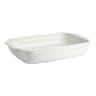 Plat à four rectangulaire 36.5x23.5cm coloris blanc