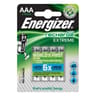 Energizer 4 piles rechargeables AAA 800 mAh recharge extreme 49g