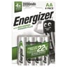 Energizer 4 piles rechargeables AA 2000 mAh déjà chargées 110g