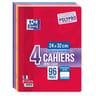 Oxford lot de 4 cahiers openflex agrafé 24x32 cm 96 pages 90 grammes seyes