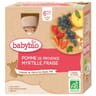 Babybio gourde pomme myrtille fraise 4x90g sans gluten dès 6 mois