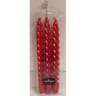 Devineau bougies flambeaux rouge x 3 torsadées