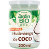 Jardin bio etic huile de coco vierge bio bocal verre de 200ml