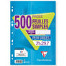 Clairefontaine feuilles simples 21x29.7 cm 500 pages seyes 90g