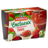 Andros onctueux spécialité de fraises pommes et groseilles 4x97g