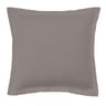 Taie d'oreiller 63x63 "uni 57 fils taupe"