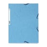 Exacompta chemise à élastiques 3 rabats carte lustrée bleu turquoise